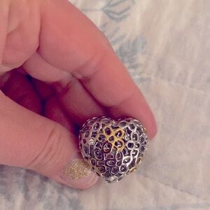 Gold & Silver Heart Ring